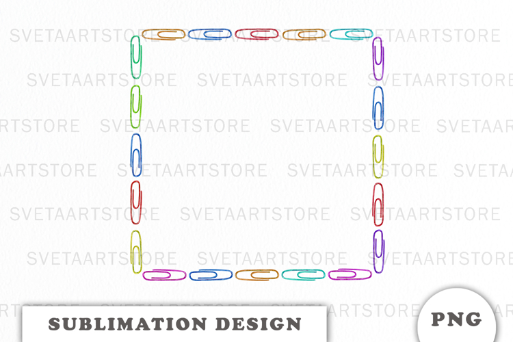 Watercolor Clips School Supplies Frame png