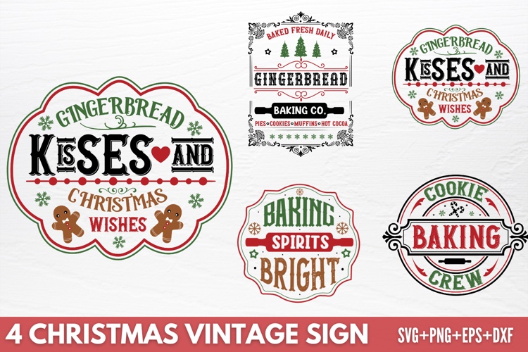 Christmas Vintage Sign SVG