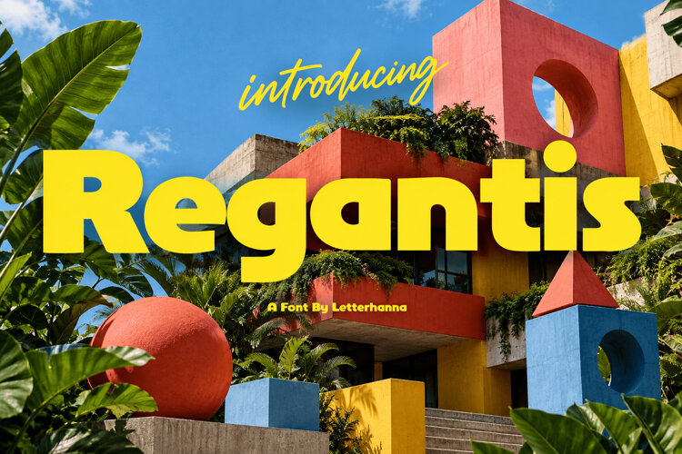 Regantis Geometric Font: Bold, Playful and Unconventional example image 1