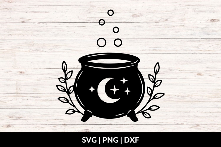 Hand Drawn Witch Cauldron SVG for Halloween