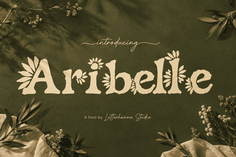 Aribelle: A Floral Font for Whimsical Nature Designs example image 1