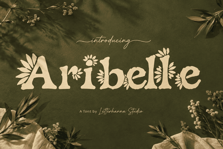 Aribelle: A Floral Font for Whimsical Nature Designs