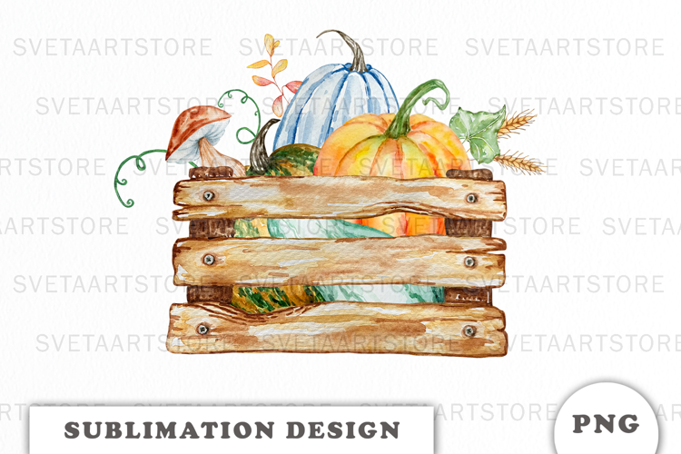 Watercolor Autumn Pumpkins png