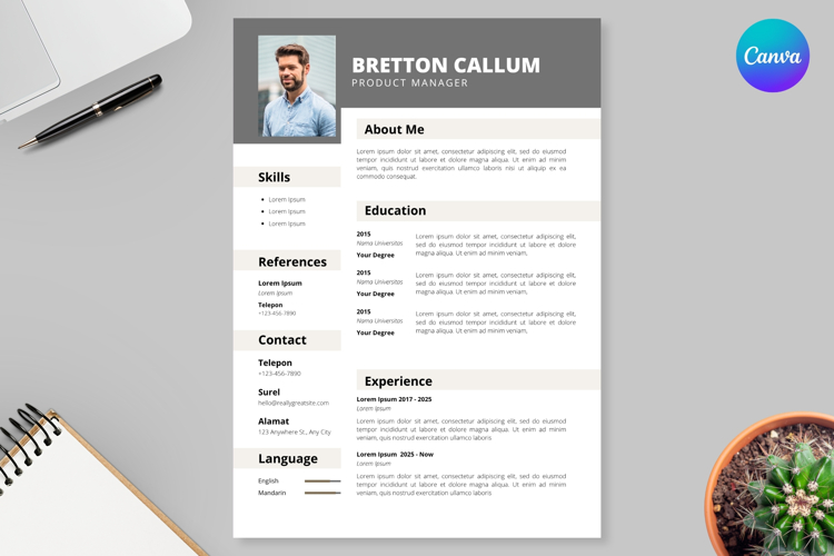 16 Professional Resume CV - Canva