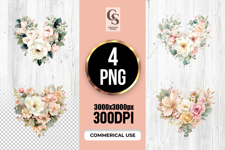 Pastel Watercolor Flower Png Image 19