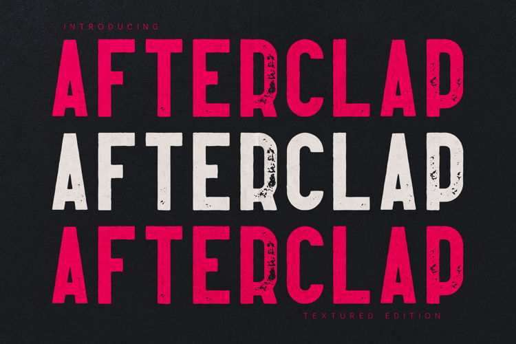 Afterclap Textured Bold Display Sans Serif Font