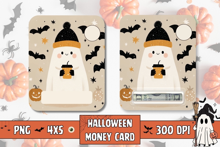 Cartoon Halloween Ghost Gift Card Printable