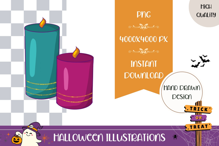 Hand Drawn Magic Illustration, Cartoon Magic Candles PNG