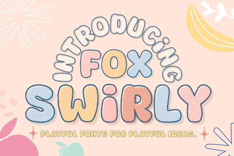 Fox Swirly: 3 Font Styles