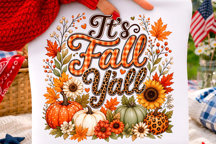 It’s Fall Y’all Leopard Pumpkin PNG