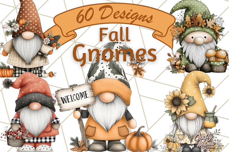 Thanksgiving Gnome Clipart PNG Cute Fall Gnomes, Gnome Png