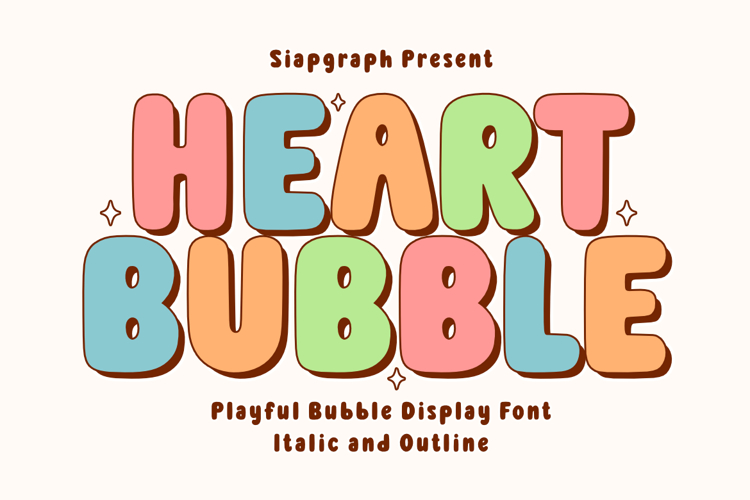 Heart Bubble - Playful Bubble Font