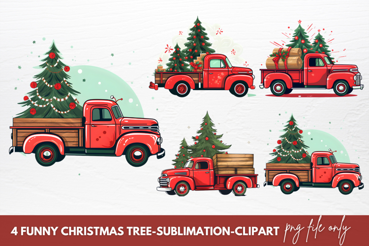 Christmas Truck Clipart Image 9