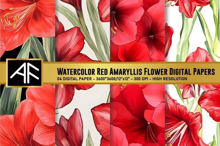 Red Flower Clipart Image 8
