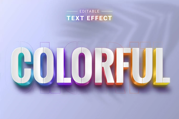 Editable Text Effect for Illustrator. Vector Graphic styles