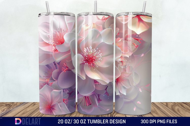 3D Floral Tumbler Wrap example image 1