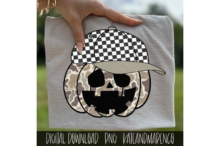 Camo Pumpkin PNG | Camouflage Fall PNG | Boy Halloween PNG