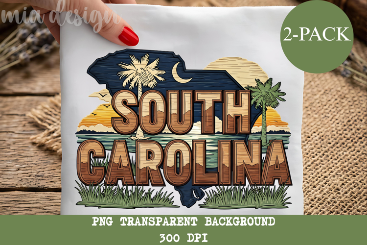 South Carolina State PNG, Vintage Palmetto Deer Sublimation