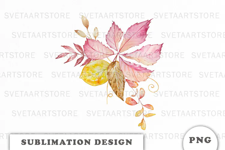 Watercolor Autumn Bouquet png
