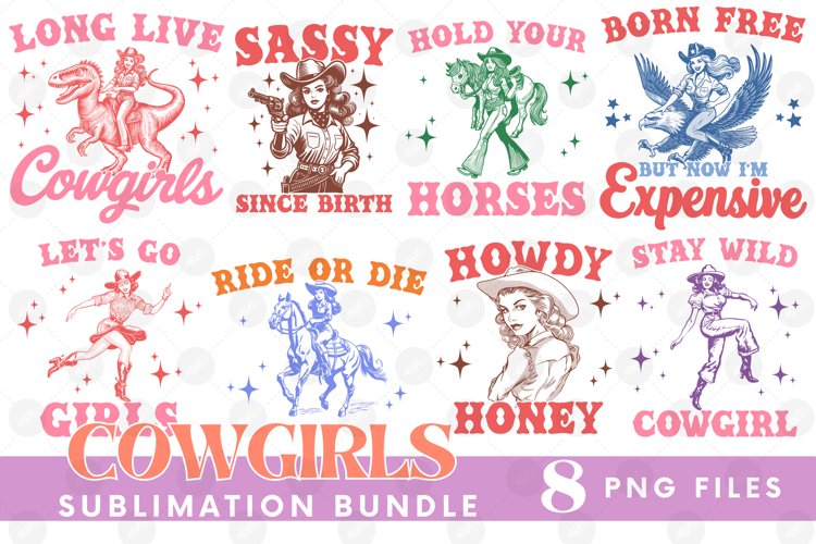 American Cowgirls Women Funny Sarcastic 4th of July Bundle