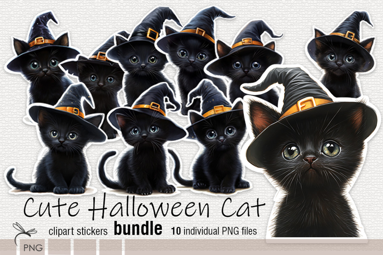 Halloween black cat Sublimation