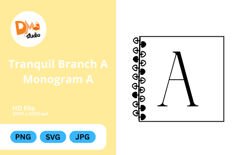 Tranquil Branch Monogram Icon