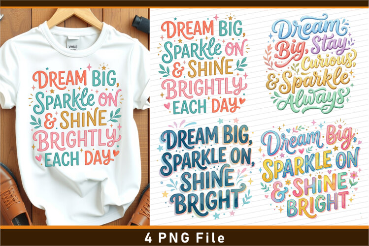 Dream Inspirational PNG Motivational sublimation Designs PNG example image 1