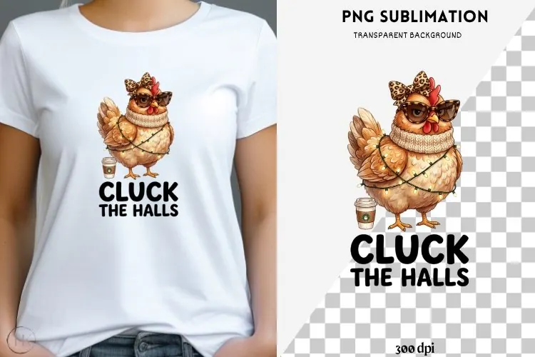 Funny Christmas animal quote png design for T-shirts
