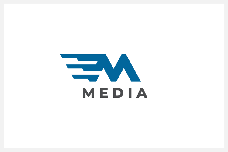 Media Letter M Logo Design Vector