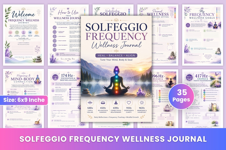 Solfeggio Frequency Wellness Journal