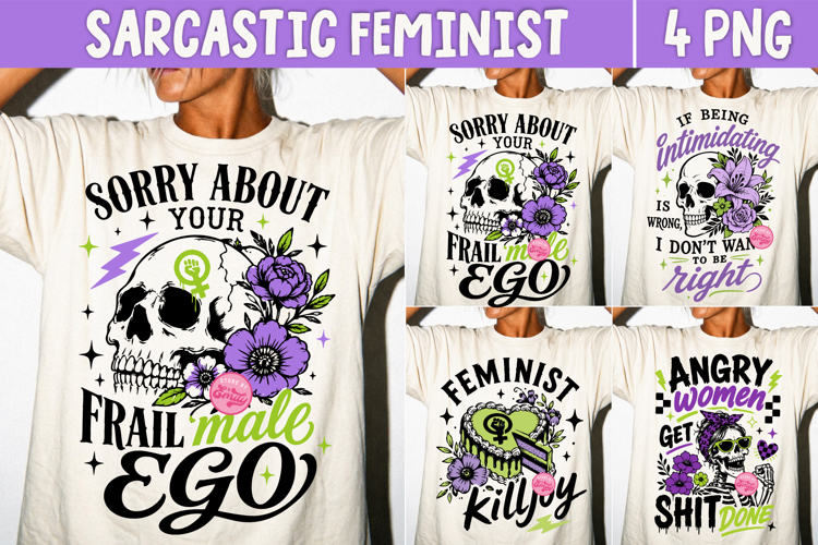 Sarcastic Feminist PNG, Anti Patriarchy Snarky Women