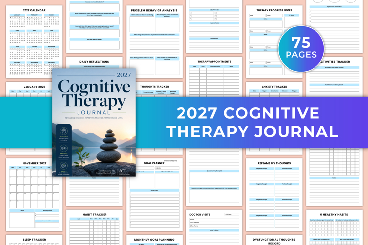2027 Cognitive Therapy Journal | CBT Workbook & Mental