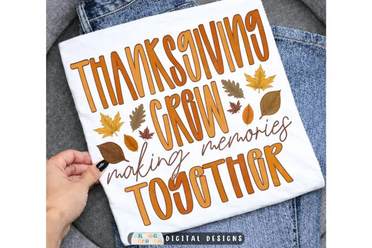 Thanksgiving Crew PNG | Preppy Thanksgiving Fall Family PNG