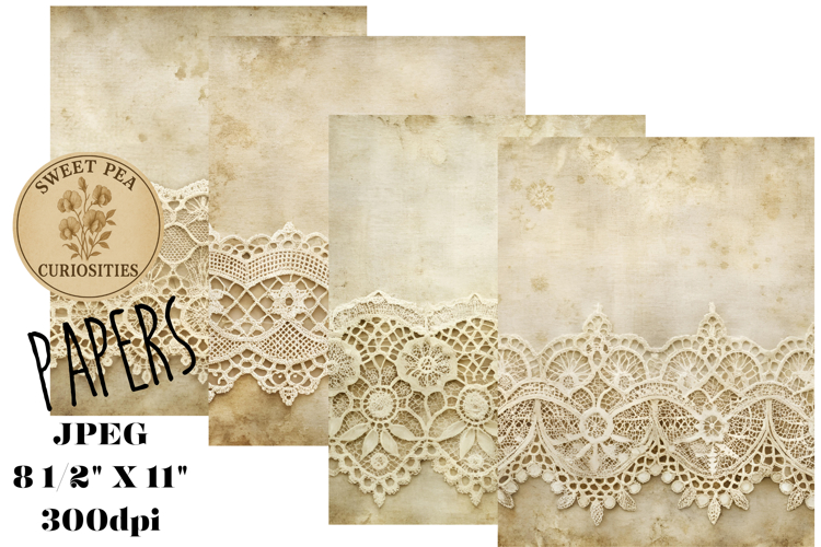 Shabby Chic, Lace, Mixed Media, Papers, Junk Journal