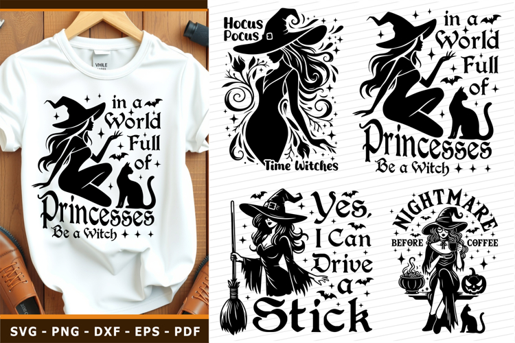 Halloween SVG T Shirt Designs, Witch SVG