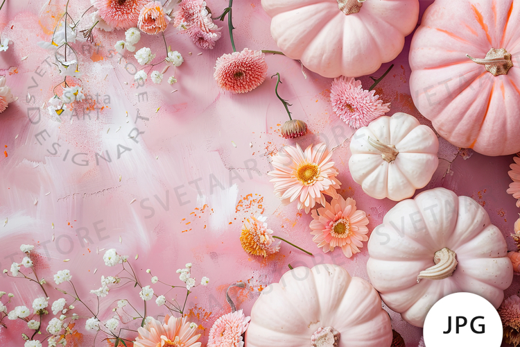 Pink Pumpkins Autumn Mockup JPG