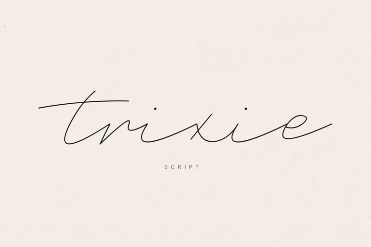Trixie Signature Script Elegant Handwritten