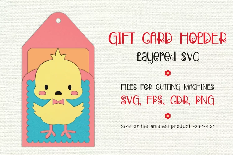 Cute Chick | Easter Gift Card Holder | Paper Craft Template