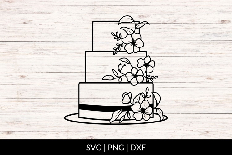 Hand Drawn Wedding Cake SVG