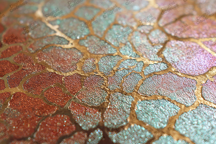 Glitter Cracked Gold Veins Texture Digital Paper