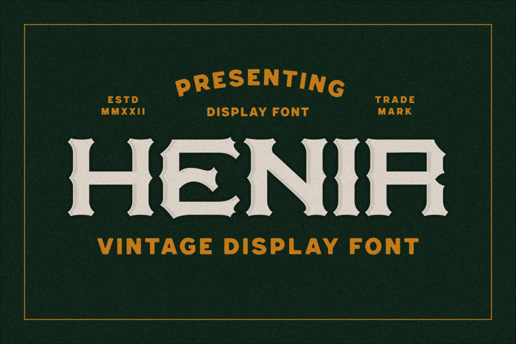 Henir - Vintage Western Font