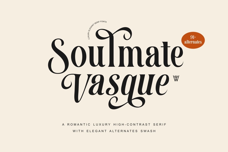 Soulmate Vasque Elegant Serif Font High Contrast