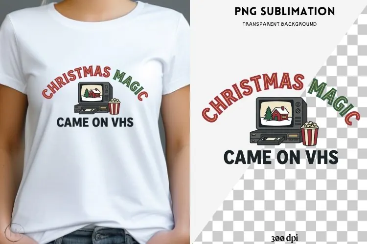 90's Christmas png design for T-shirts