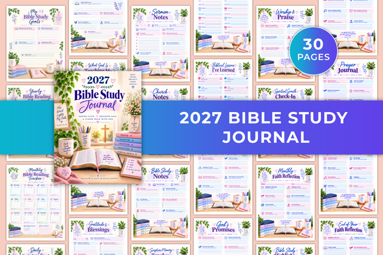 2027 Bible Study Journal Kdp interiors