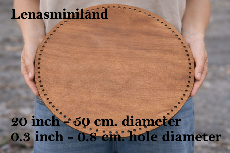 Basket base 20 inch 50 cm round CNC download file laser cut