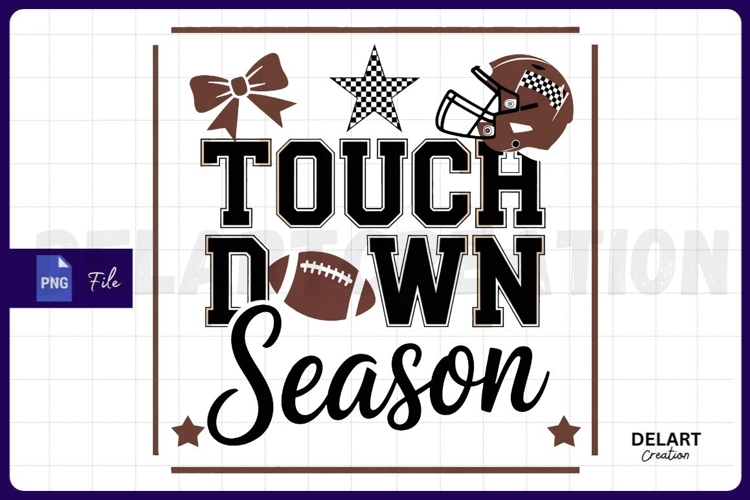 Touch Down Season PNG, Football Season PNG Design