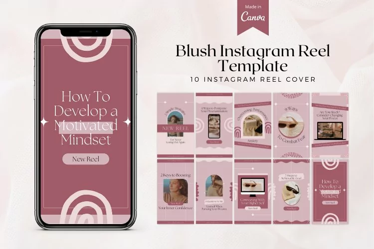 Blush Instagram Reel Cover Canva Template