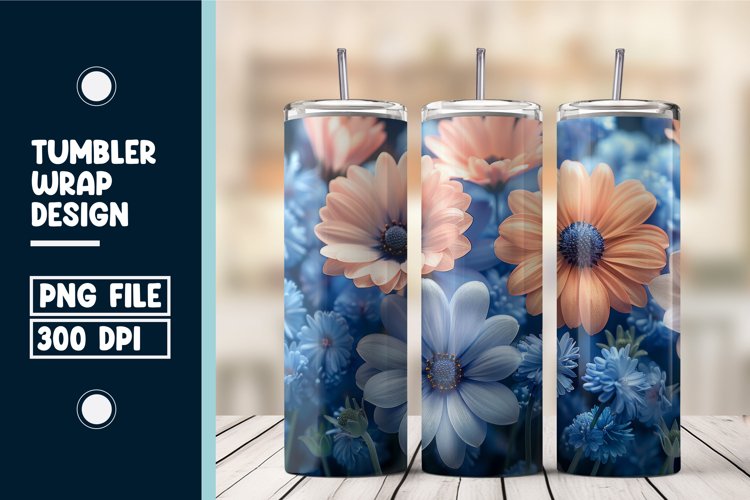 Flower Tumbler Wrap Design