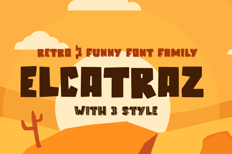 Elcatraz - Family Retro & Funny Font Family example image 1