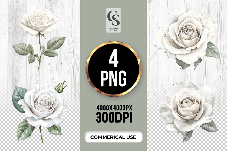 Watercolor Rose Clipart Image 3